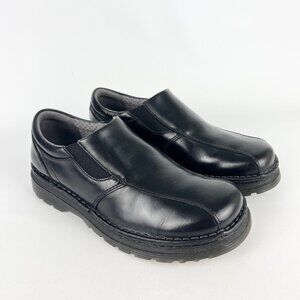 Dr Martens Tevin Slip On Loafers Black Overdrive Leather size 41 Mens 8 Womens 9